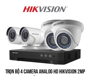 Trọn bộ 4 camera Analog HD HIKVISION 2MP giá rẻ