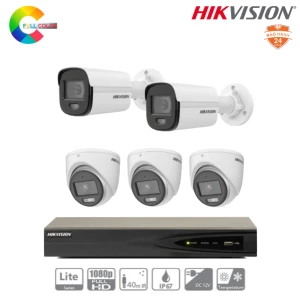 Trọn Bộ 5 Camera IP Hikvision 2MP Có Màu Ban Đêm