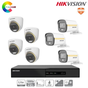 Trọn Bộ 7 Camera Hikvision ColorVu 2MP Tích Hợp Micro Thu Âm
