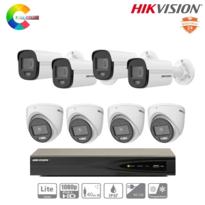 Trọn Bộ 8 Camera IP Hikvision 2MP Có Màu Ban Đêm